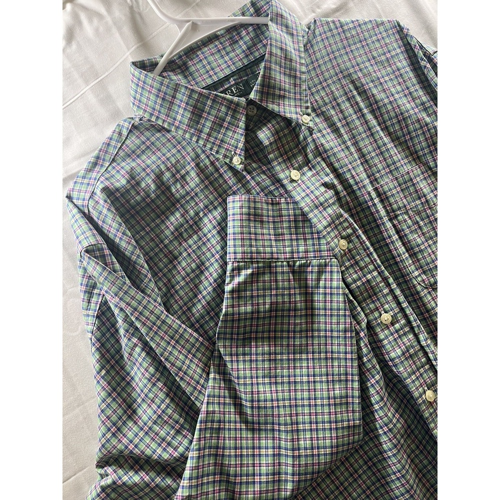 Ralph Lauren Shirt Mens XL 17 1/2 34/35 Long Sleeve Button Classic .   A31